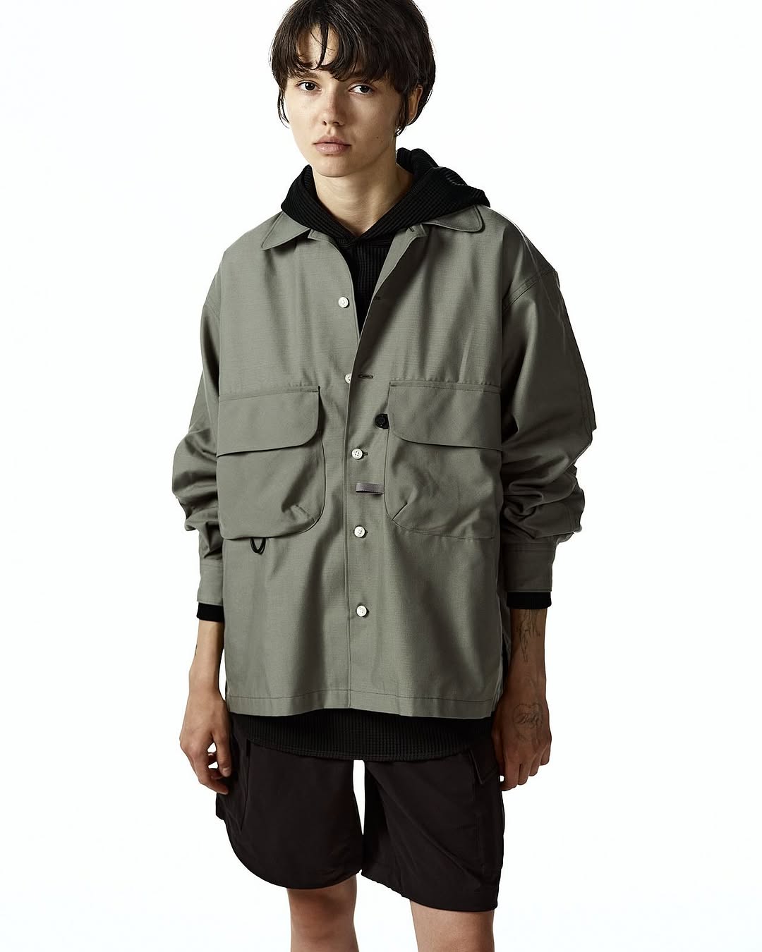 TECH SPORTS OPEN COLLAR SHIRT L/S