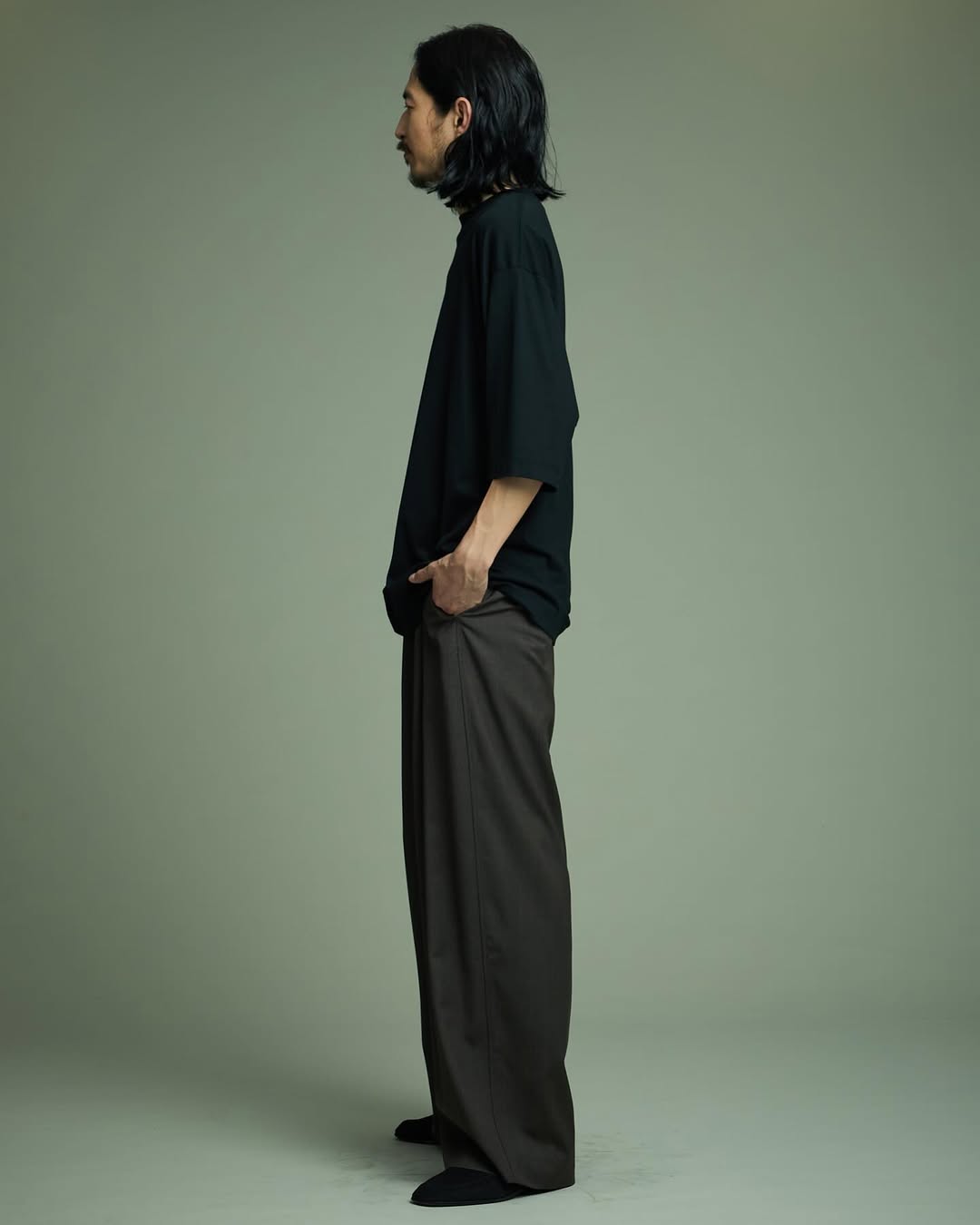 WOOL TROPICAL HAREM PANTS