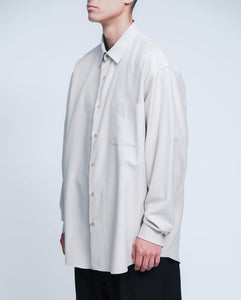 SILK COTTON OXFORD REGULAR COLLAR SHIRT
