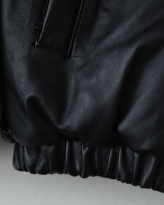 LEATHER PUFFER JACKET