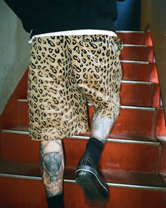 DICKIES / LEOPARD PLEATED SHORT TROUSERS