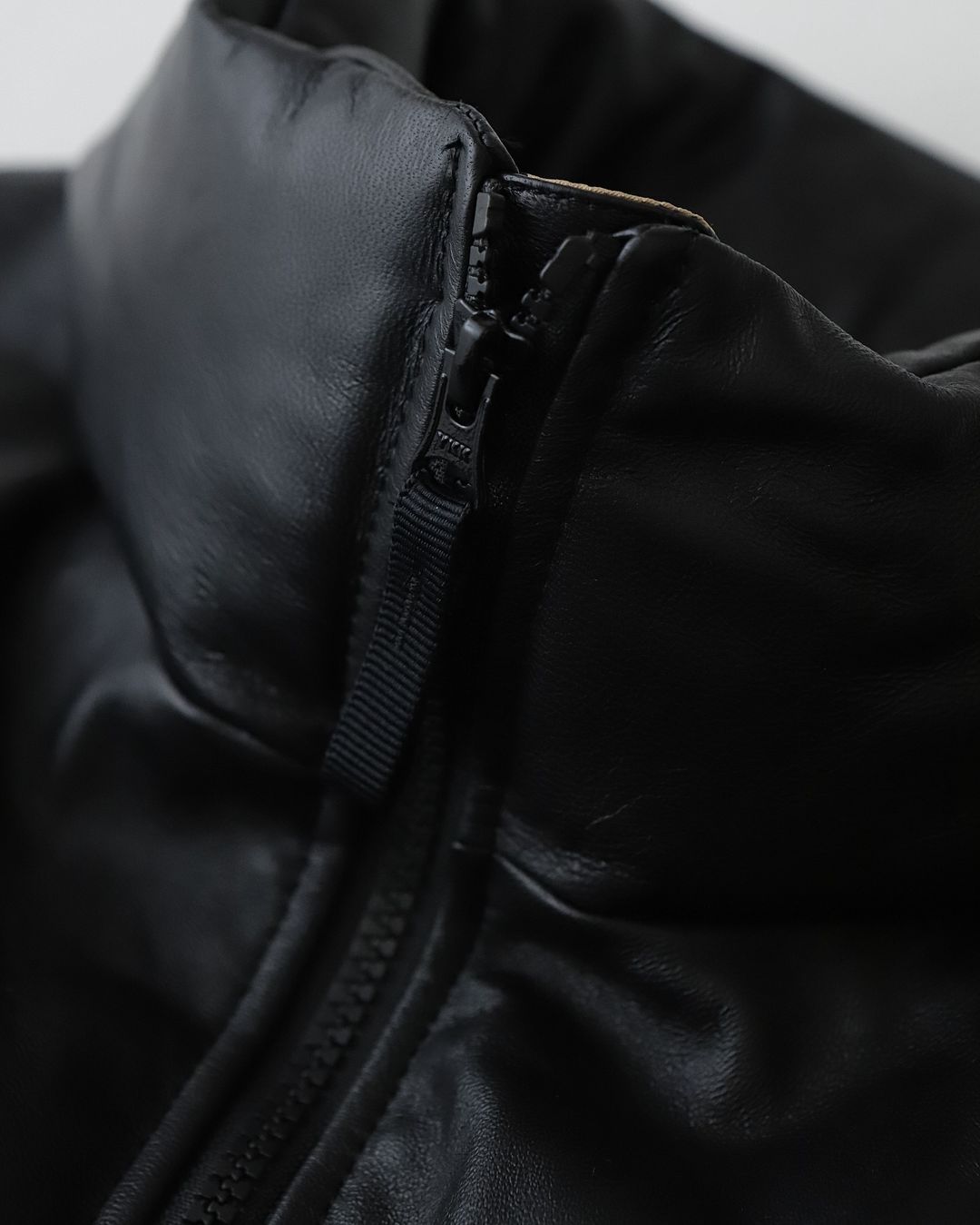 LEATHER DOWN JACKET