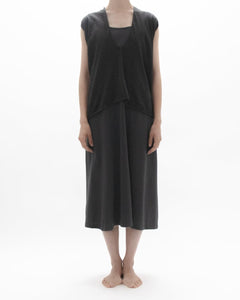 RECYCLE COTTON KNIT V-CUT TOPS（WOMEN）