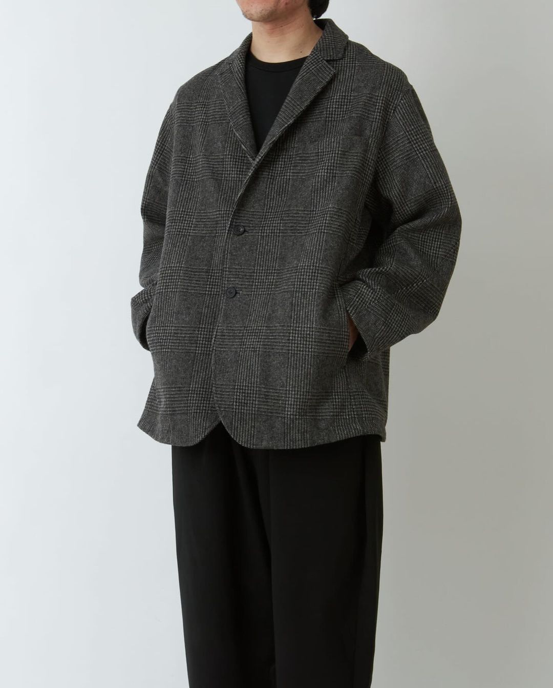 GORE-TEX WINDSTOPPER® GLEN CHECK LAPEL JACKET