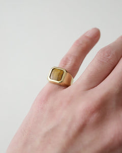 TIGER'S EYE SIGNET RING