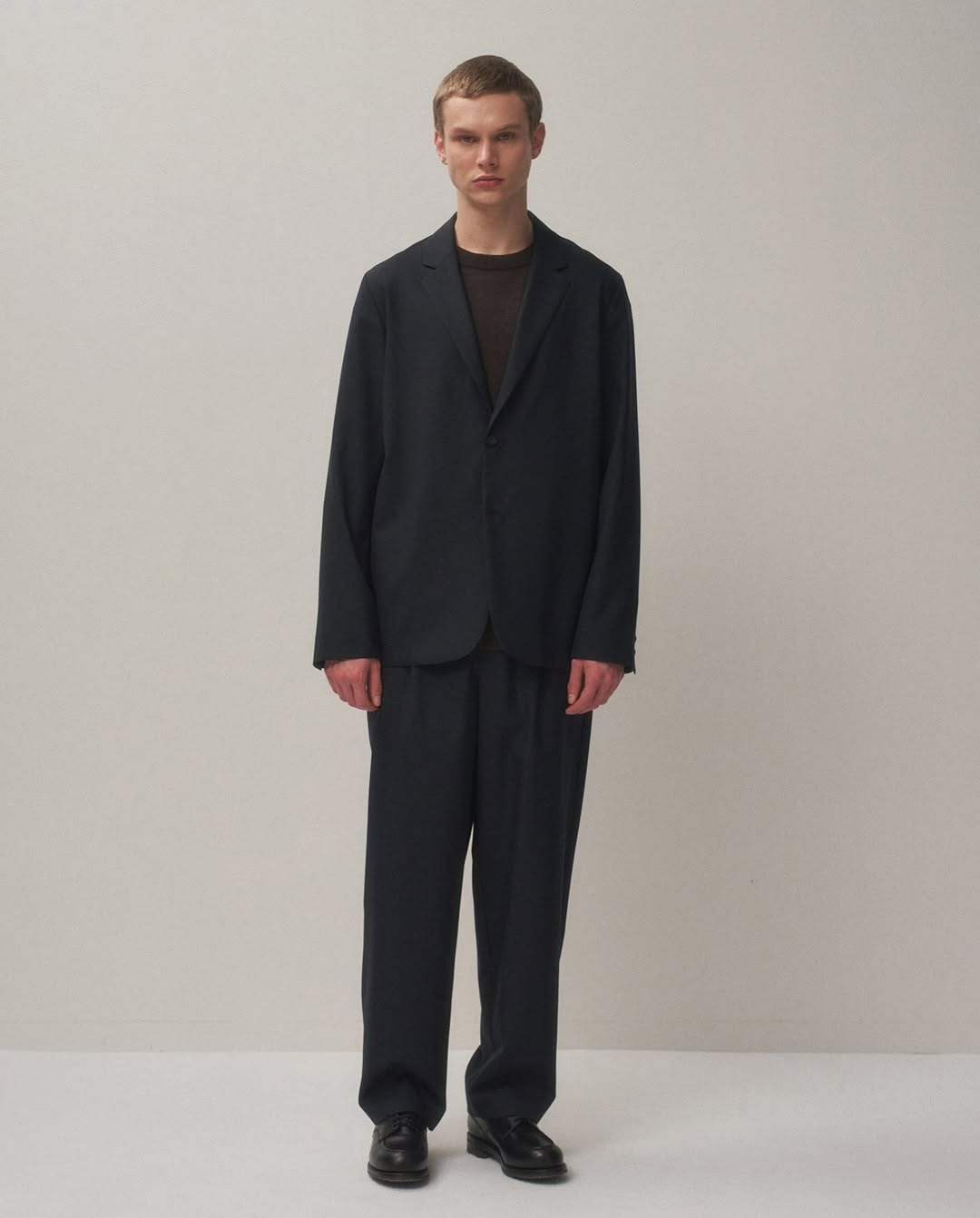 WOOL TROPICAL LOOSE FIT PANTS