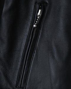 LEATHER SINGLE RIDERS JACKET