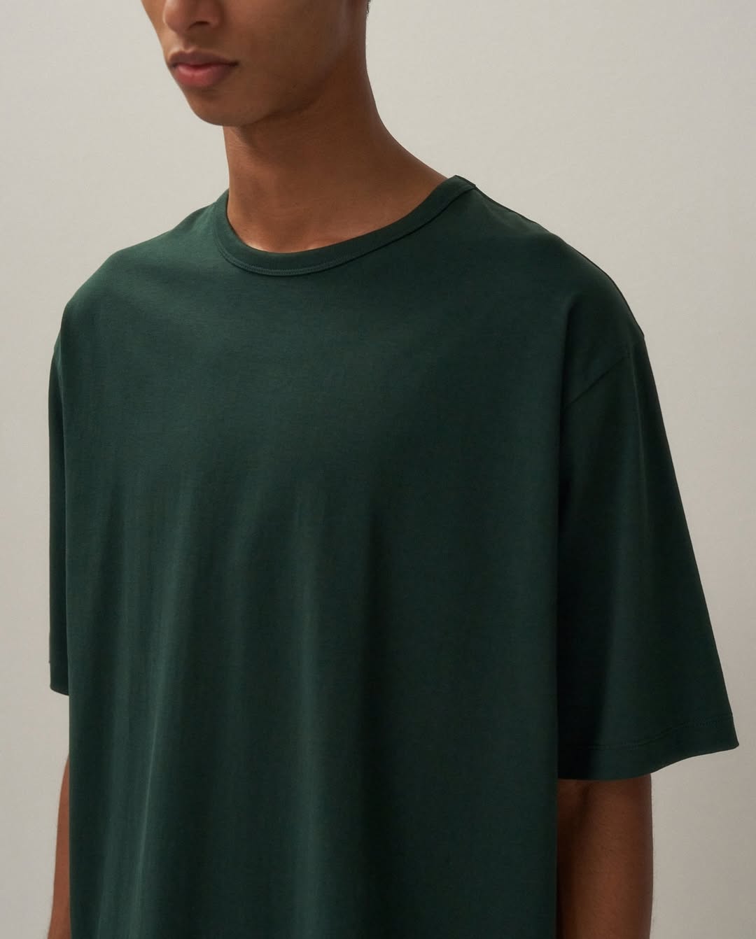 DRY COTTON JERSEY CREW NECK T-SHIRT