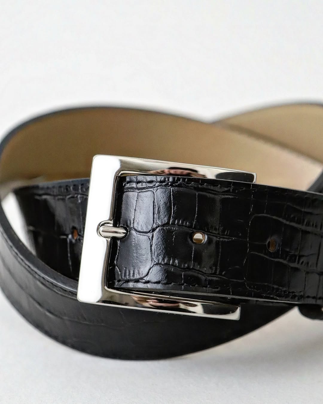 LEATHER BELT｜CROCODILE