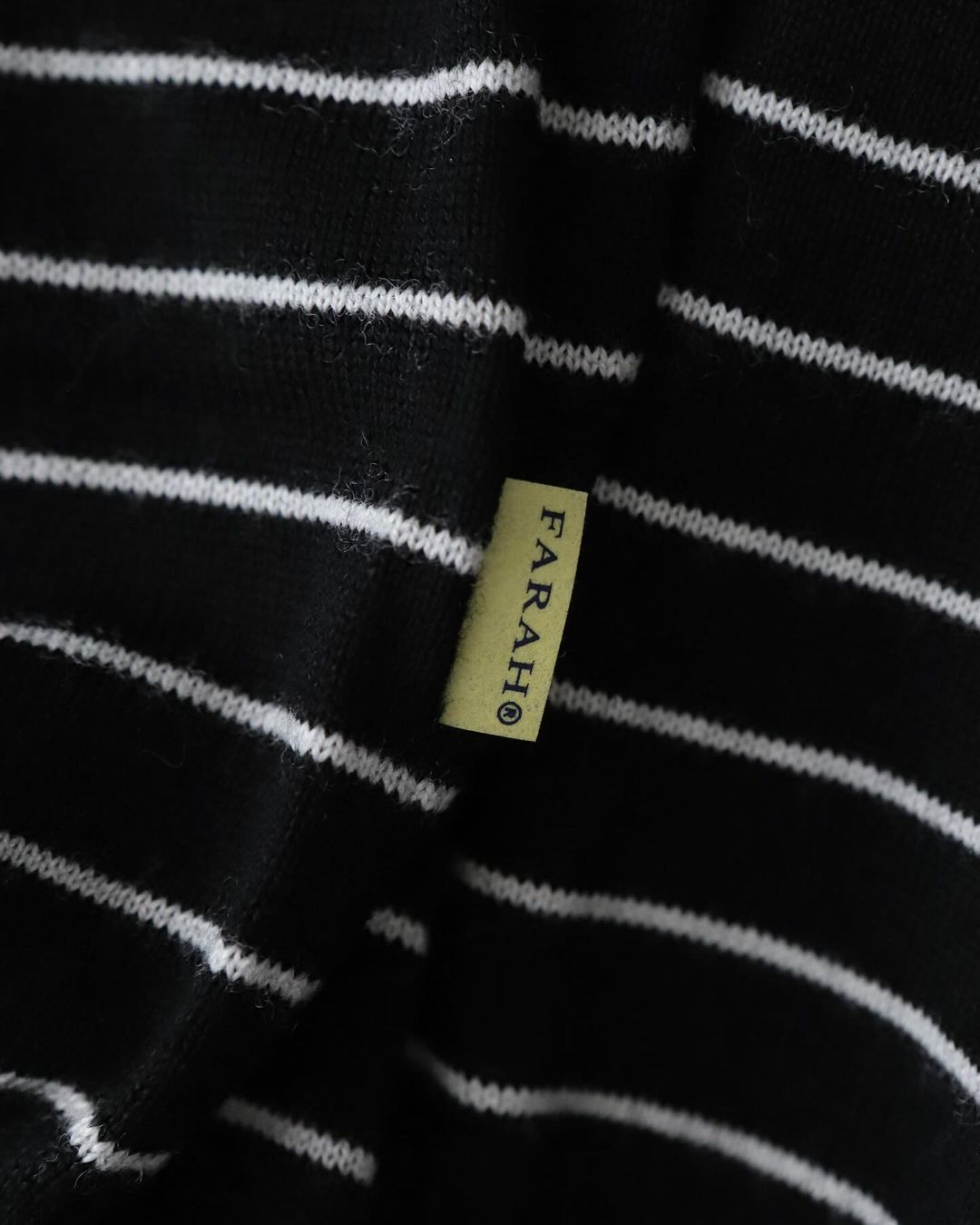 HIGH GAUGE STRIPED POLO SHIRT