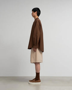 OXFORD OVERSIZED BAND COLLAR SHIRT