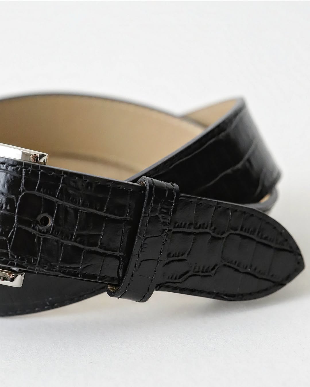 LEATHER BELT｜CROCODILE