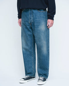 WASHED DENIM WIDE PANTS