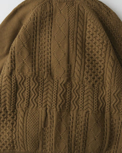 MERINO WOOL MIX CABLE KNIT SWEATER