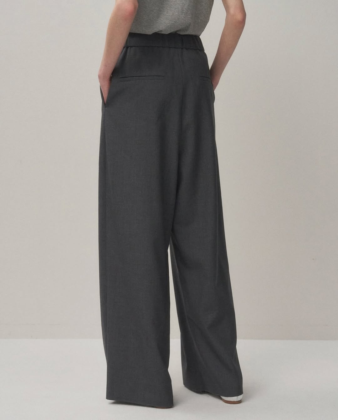 WOOL TROPICAL WIDE EASY PANTS（WOMEN）