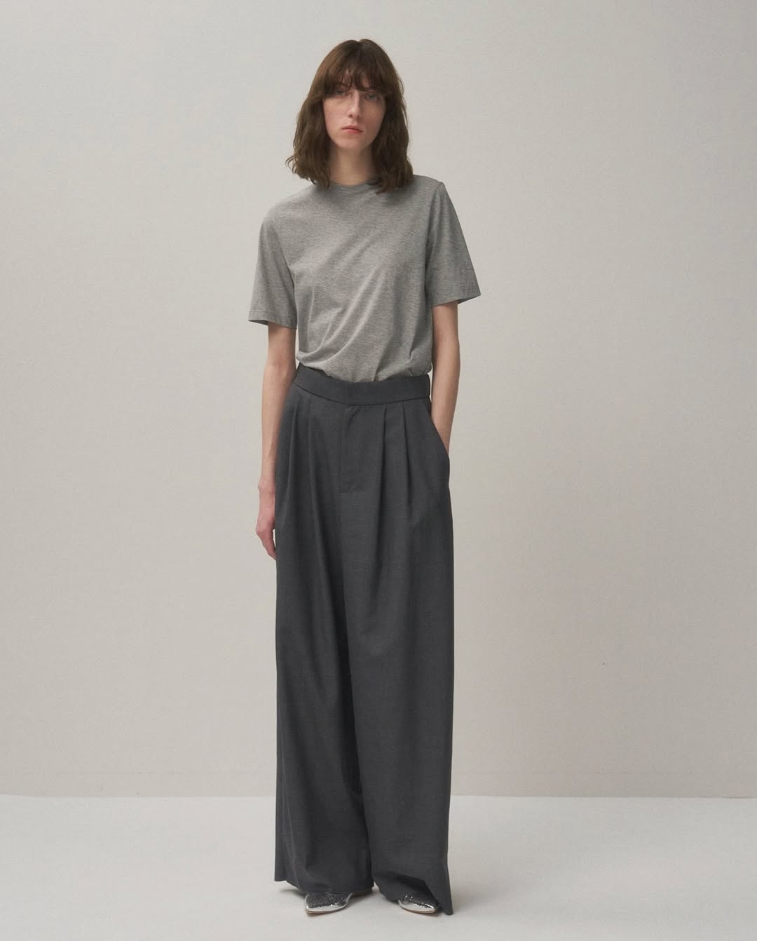 WOOL TROPICAL WIDE EASY PANTS（WOMEN）