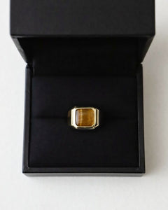 TIGER'S EYE SIGNET RING