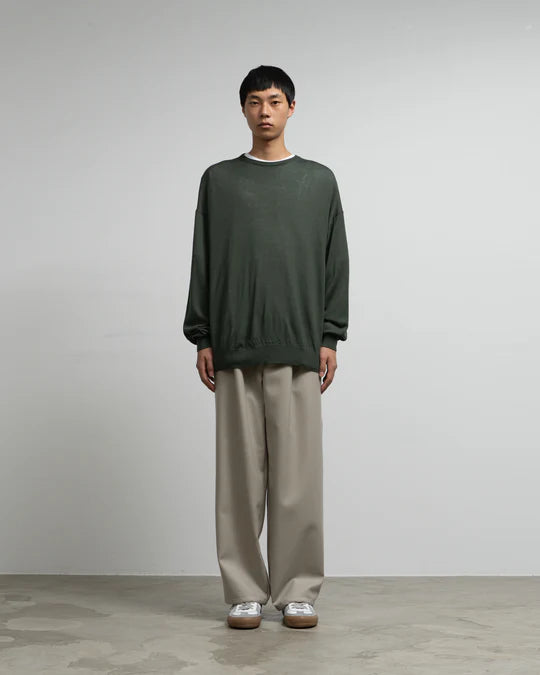 HIGH GAUGE L/S OVERSIZED CREW NECK KNIT