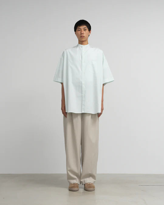 ALUMO for GP S/S OVERSIZED BAND COLLAR SHIRT