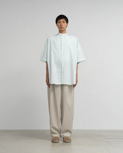 ALUMO for GP S/S OVERSIZED BAND COLLAR SHIRT