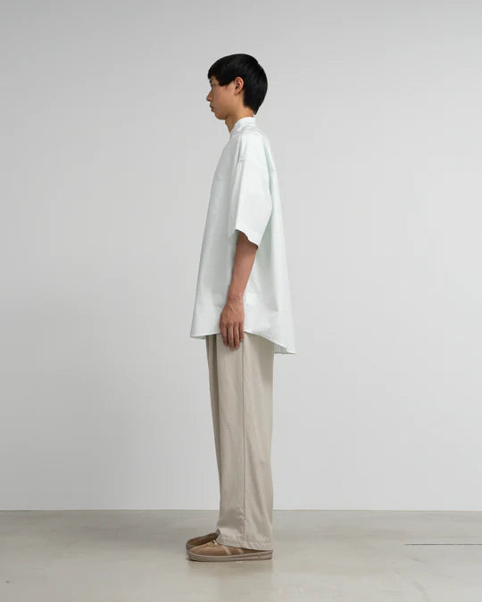 ALUMO for GP S/S OVERSIZED BAND COLLAR SHIRT