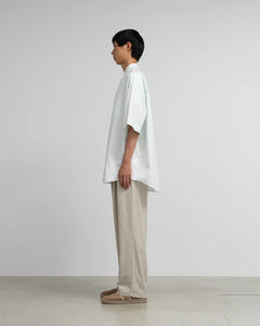 ALUMO for GP S/S OVERSIZED BAND COLLAR SHIRT