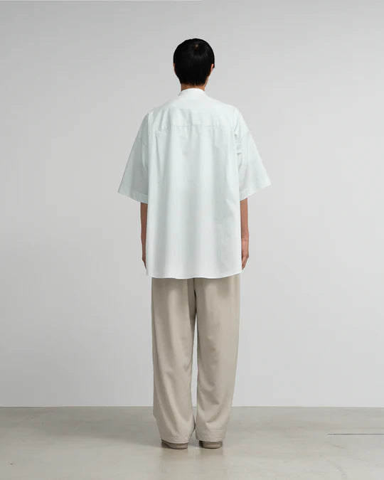 ALUMO for GP S/S OVERSIZED BAND COLLAR SHIRT