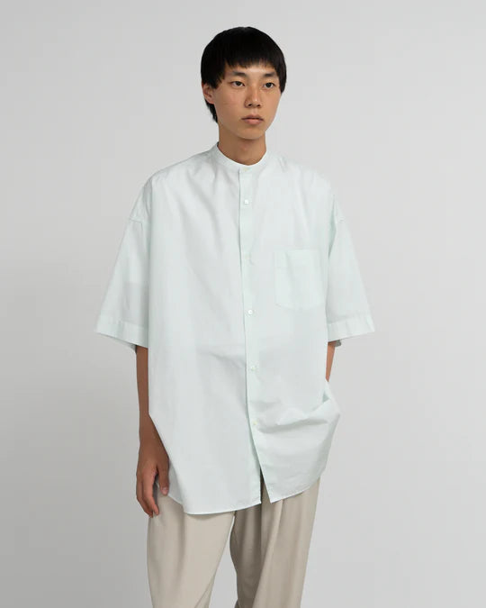 ALUMO for GP S/S OVERSIZED BAND COLLAR SHIRT