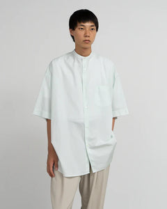 ALUMO for GP S/S OVERSIZED BAND COLLAR SHIRT