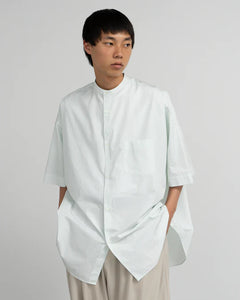 ALUMO for GP S/S OVERSIZED BAND COLLAR SHIRT