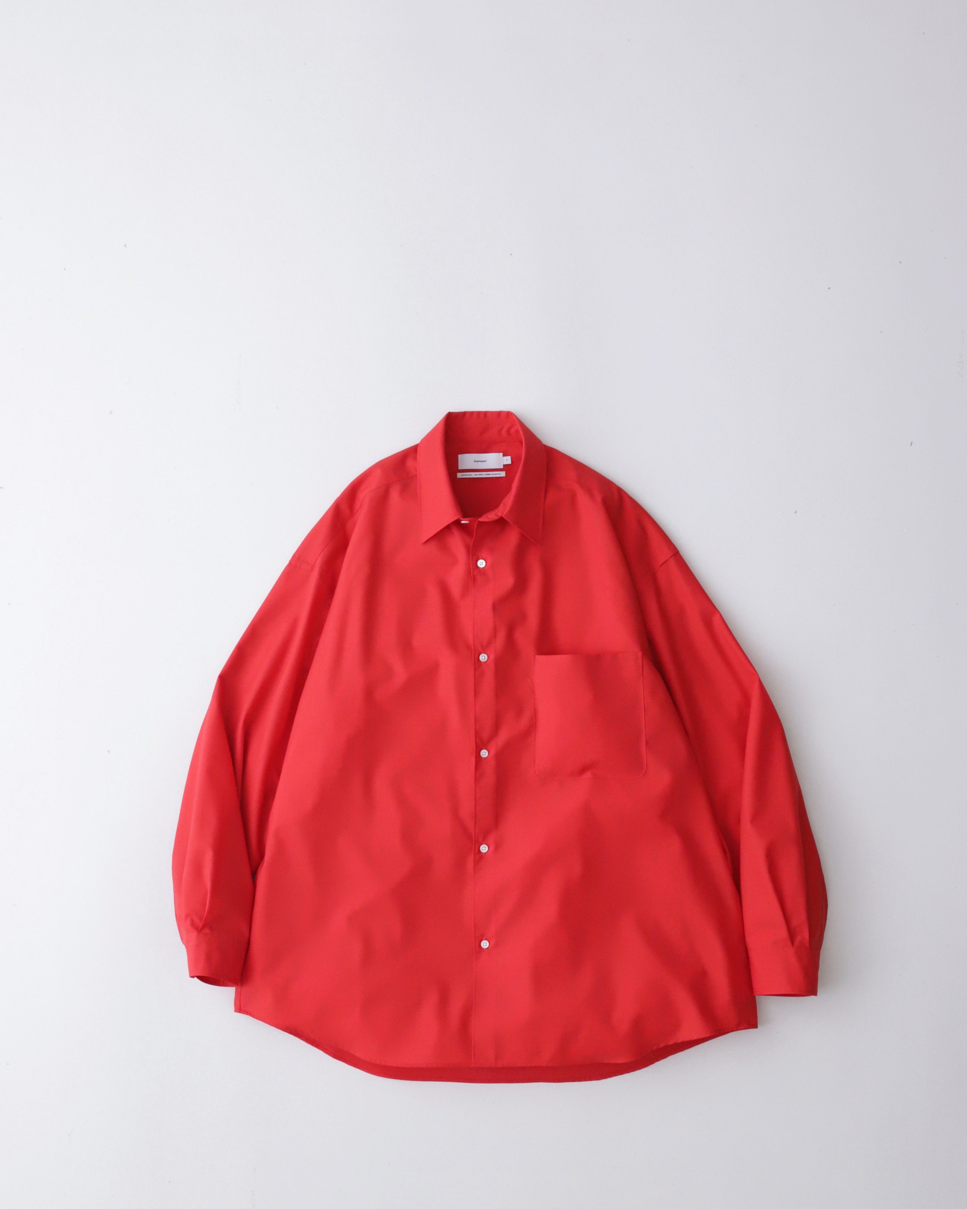 Graphpaper FINE WOOL TROPICAL L/S OVERSIZED REGULAR COLLAR SHIRT ...