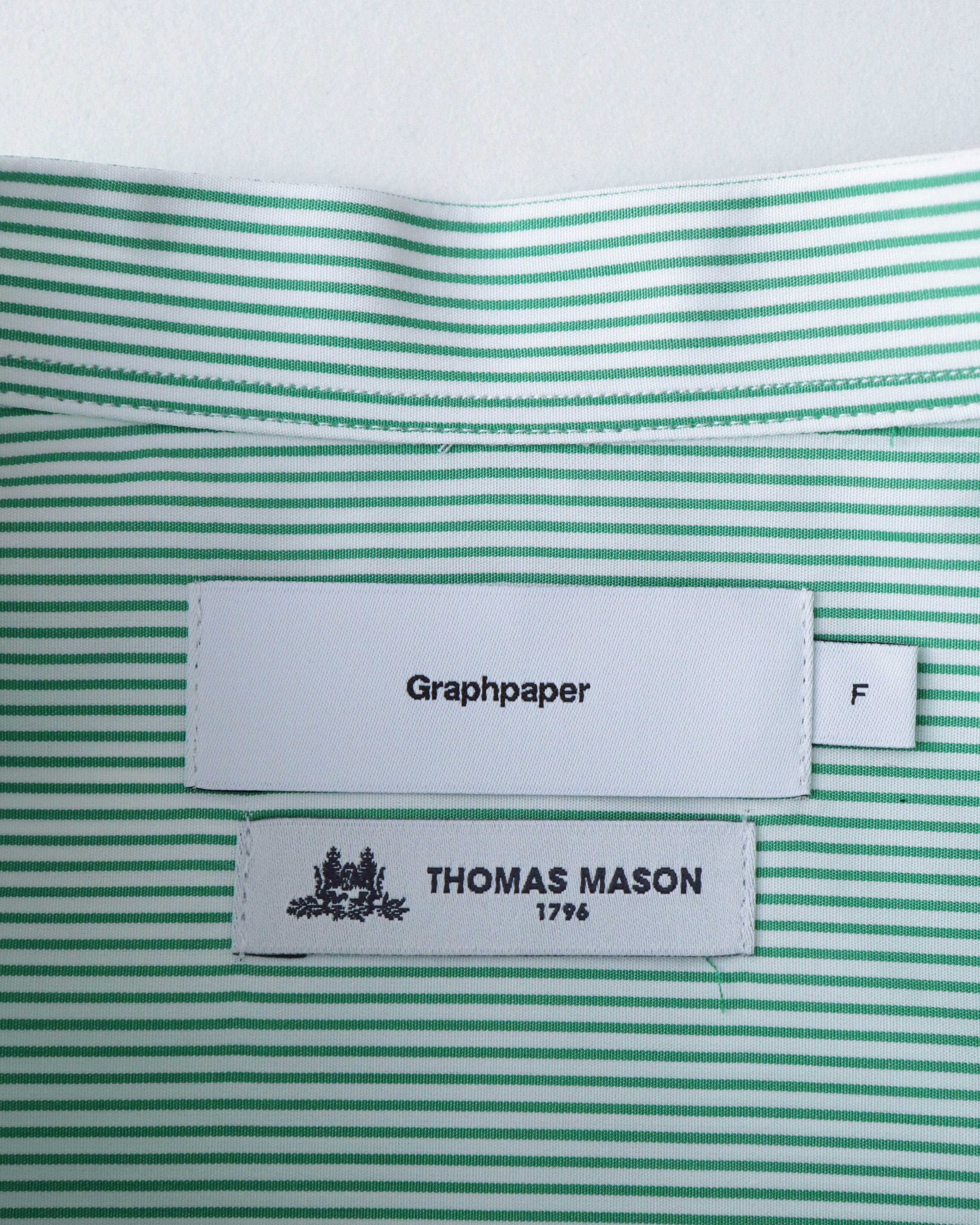 THOMAS MASON for GP “L/S OVERSIZED BAND COLLAR SHIRT”