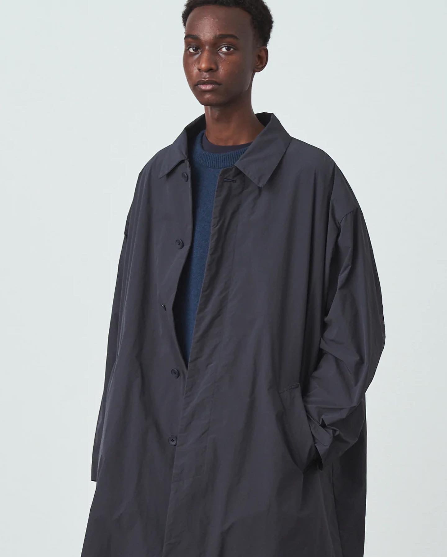 ATON エイトン AIR VENTILE BALMACAAN COAT - ステンカラーコート