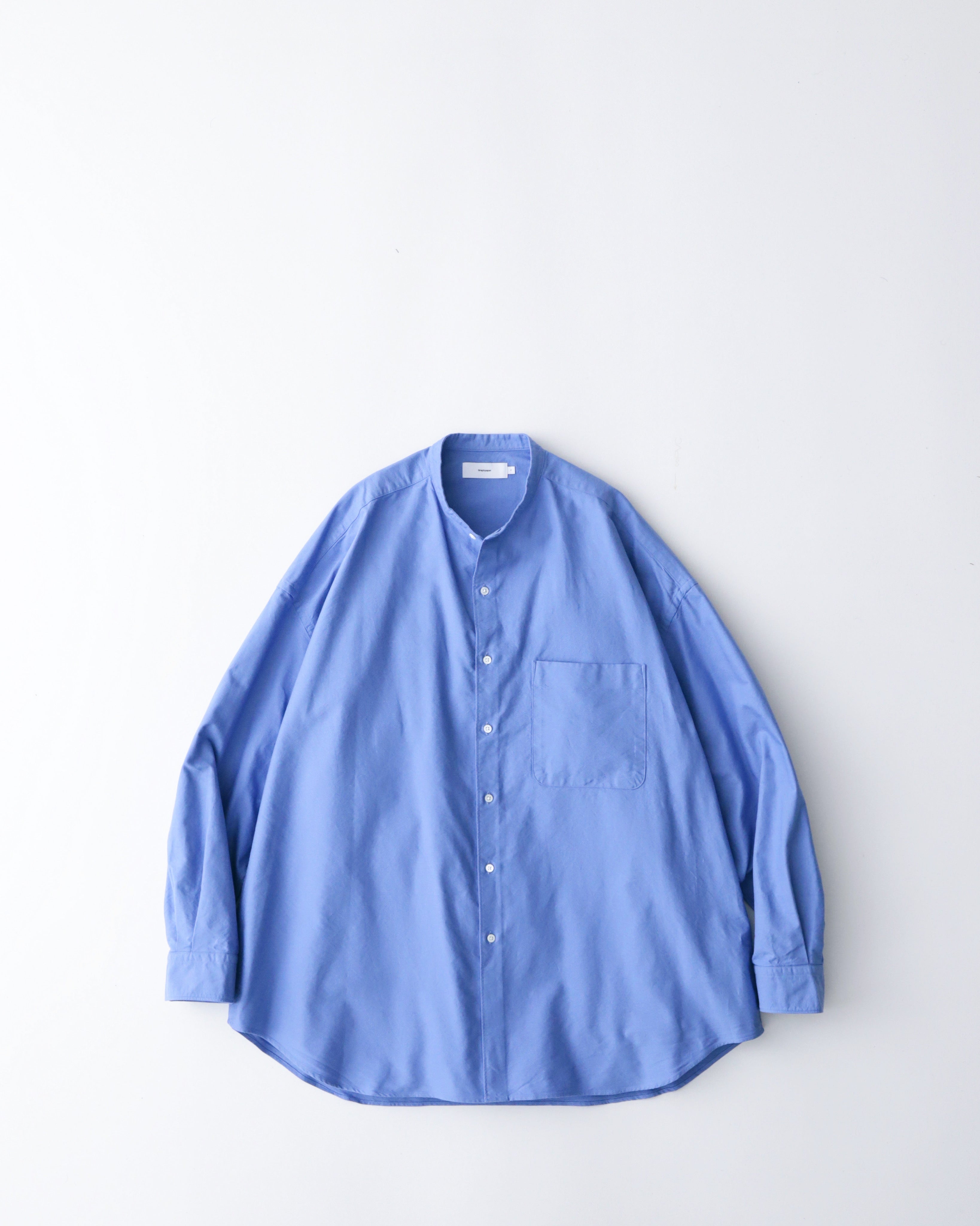 OXFORD OVERSIZED BAND COLLAR SHIRT